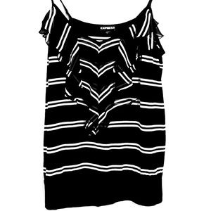 Vintage casual B&W top